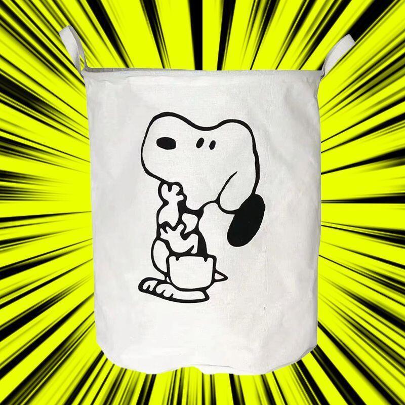 Home Edit Bathroom Storage - Snoopy Cotton Fabric Laundry Hamper Foldable