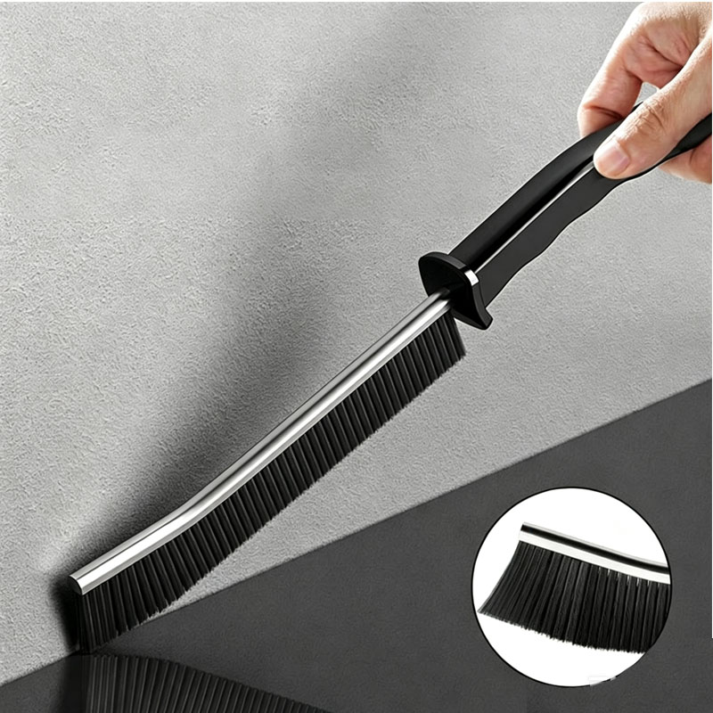 Home Bathroom Cleaning - Hard Bristle Crevice Cleaning Brush for