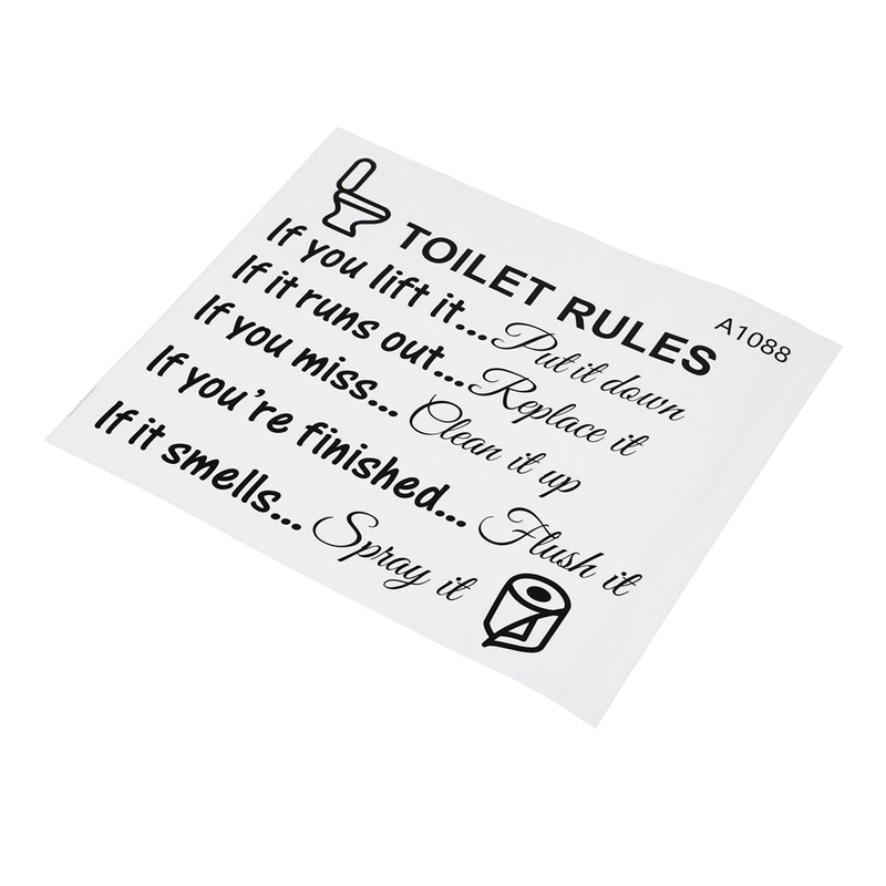 AS60-10X Toilet Rules Bathroom - đánh giá và giá Home Bathroom Rules
