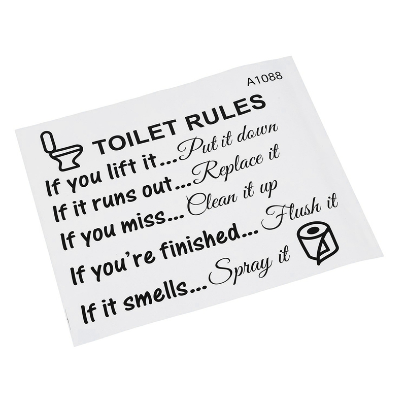 AS60-10X Toilet Rules Bathroom - đánh giá và giá Home Bathroom Rules