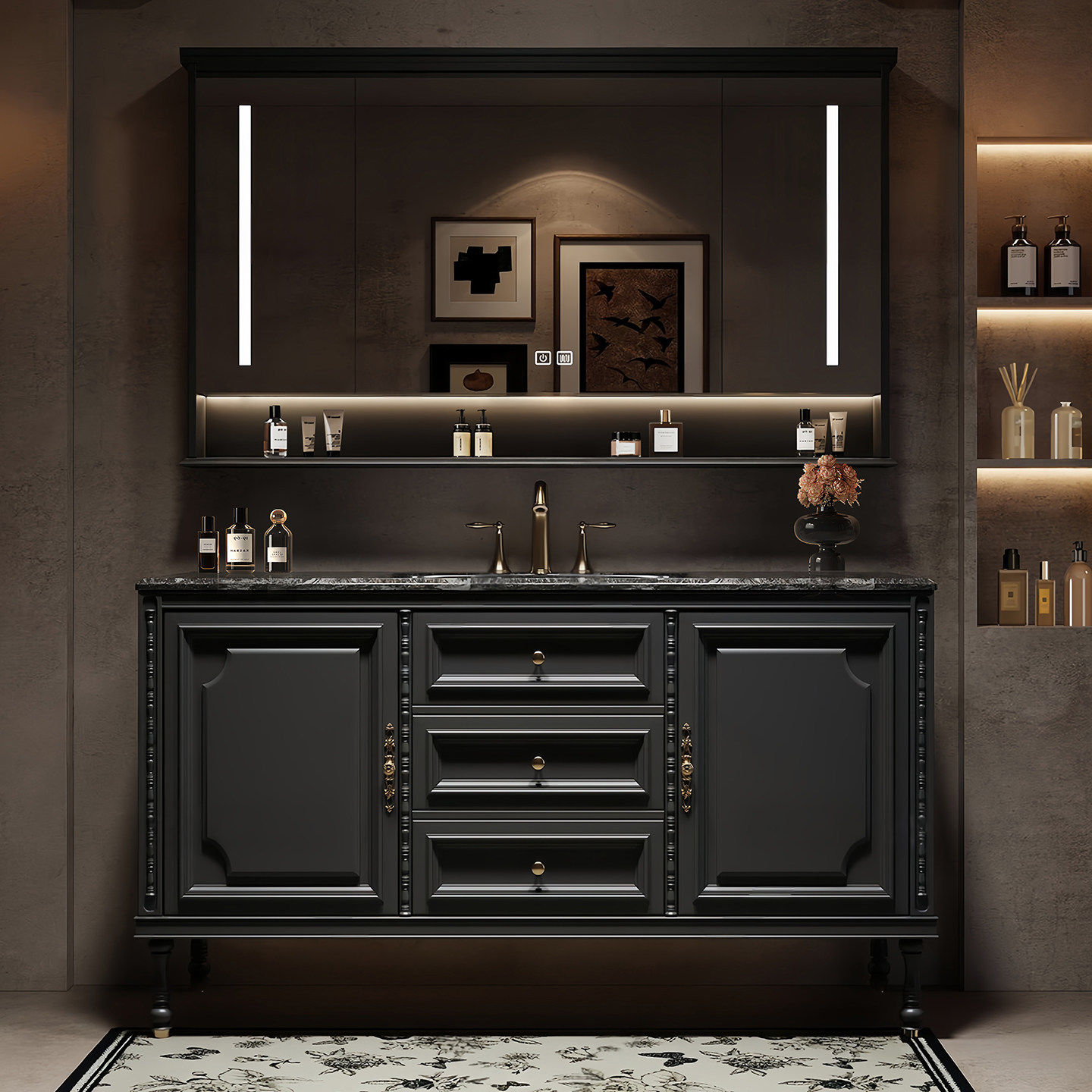 Luxury Floor Bathroom Cabinet  - đánh giá và giá Home Bathroom Partition Wall