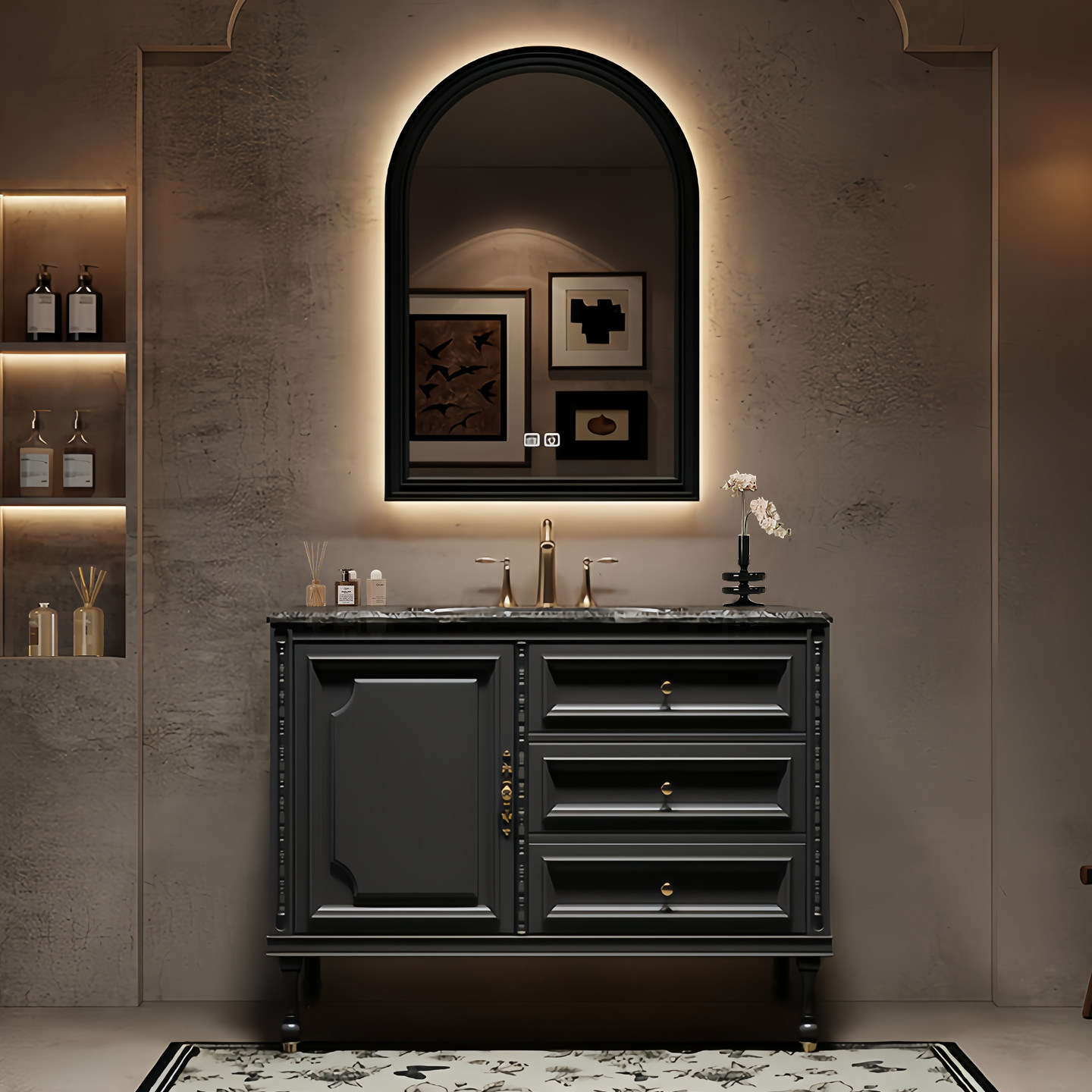 Luxury Floor Bathroom Cabinet  - đánh giá và giá Home Bathroom Partition Wall