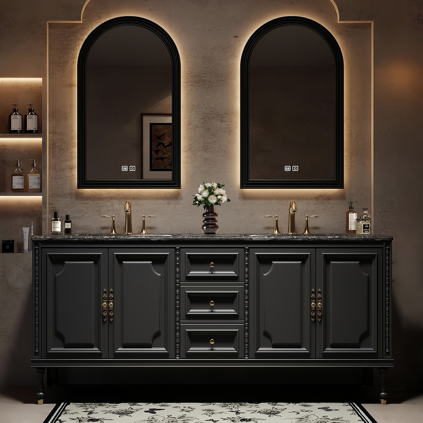 Luxury Floor Bathroom Cabinet  - đánh giá và giá Home Bathroom Partition Wall