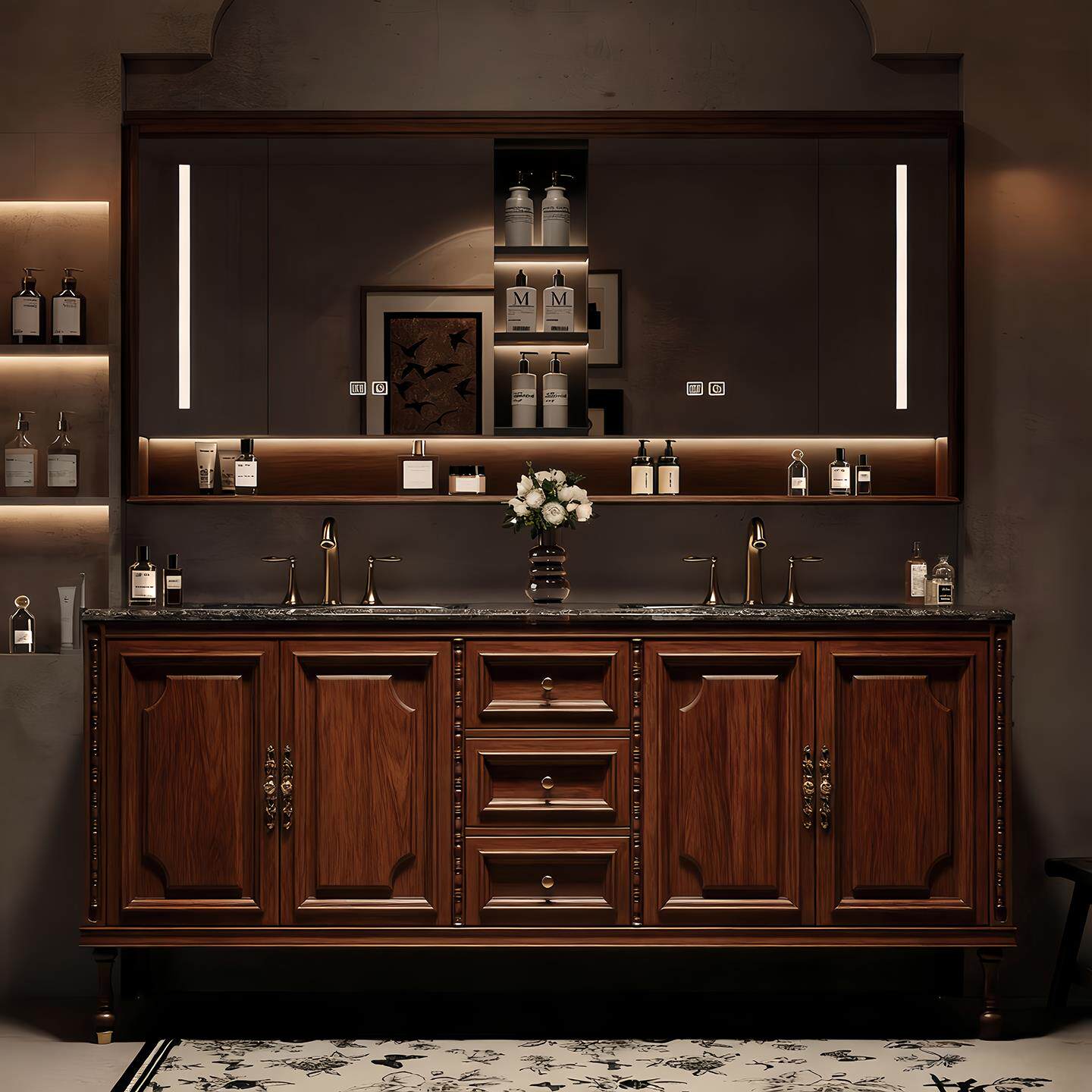 Luxury Floor Bathroom Cabinet  - đánh giá và giá Home Bathroom Partition Wall