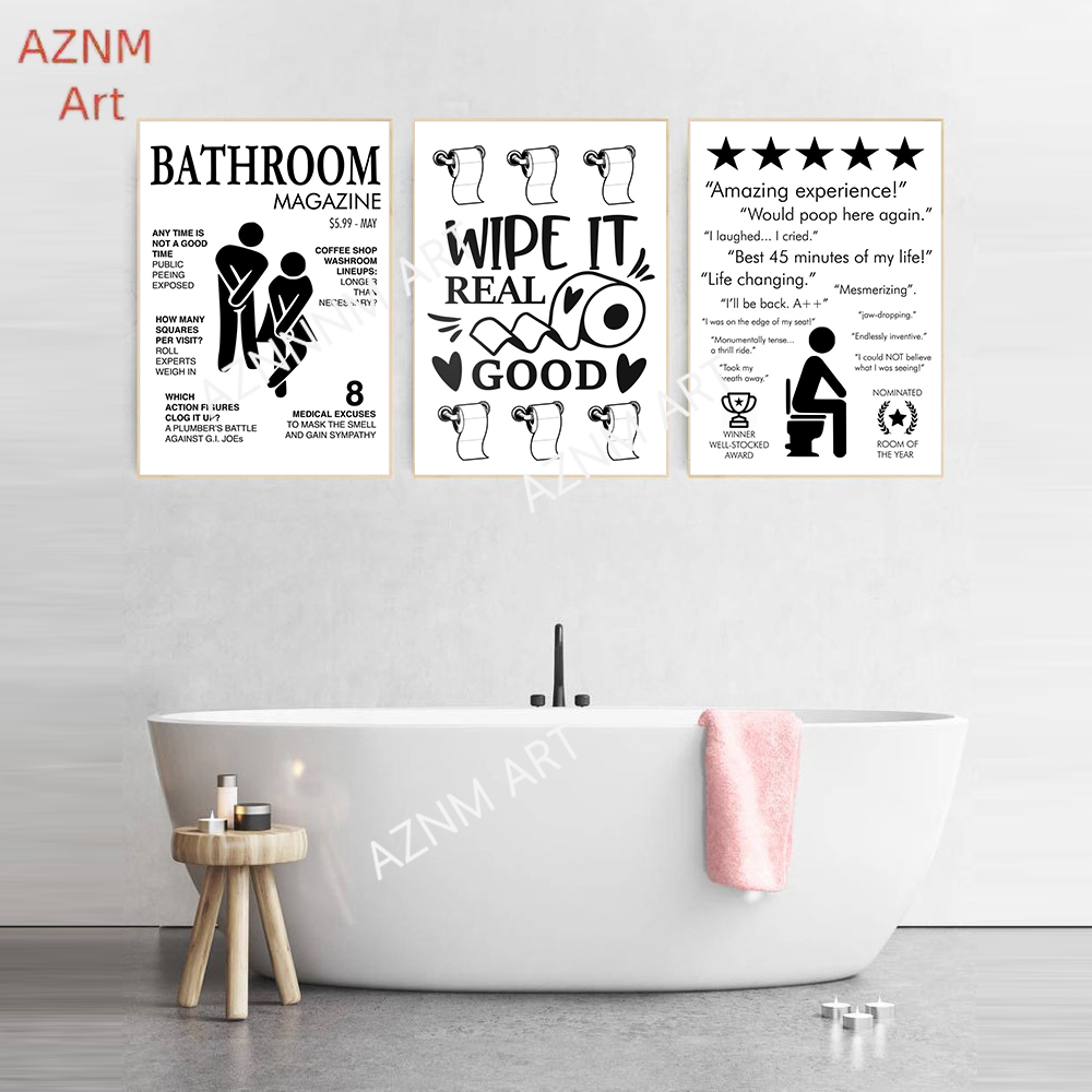 Wall Art Canvas Painting Funny - đánh giá và giá Home Bathroom Pictures