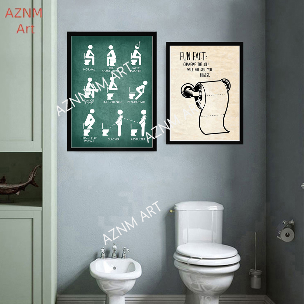 Wall Art Canvas Painting Funny - đánh giá và giá Home Bathroom Pictures