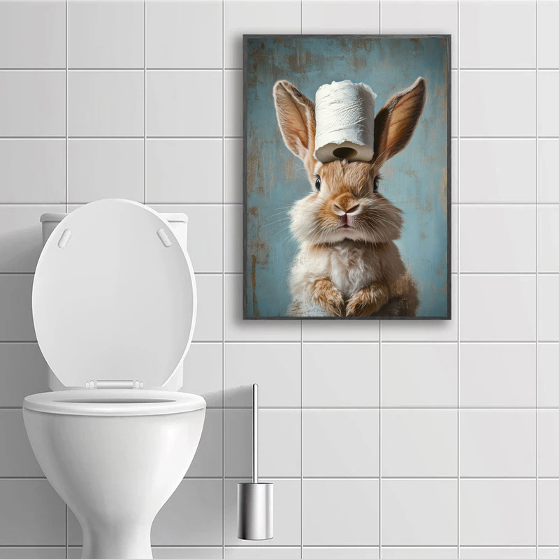 Cartoon Cute Funny Animals wit - đánh giá và giá Home Bathroom Pictures