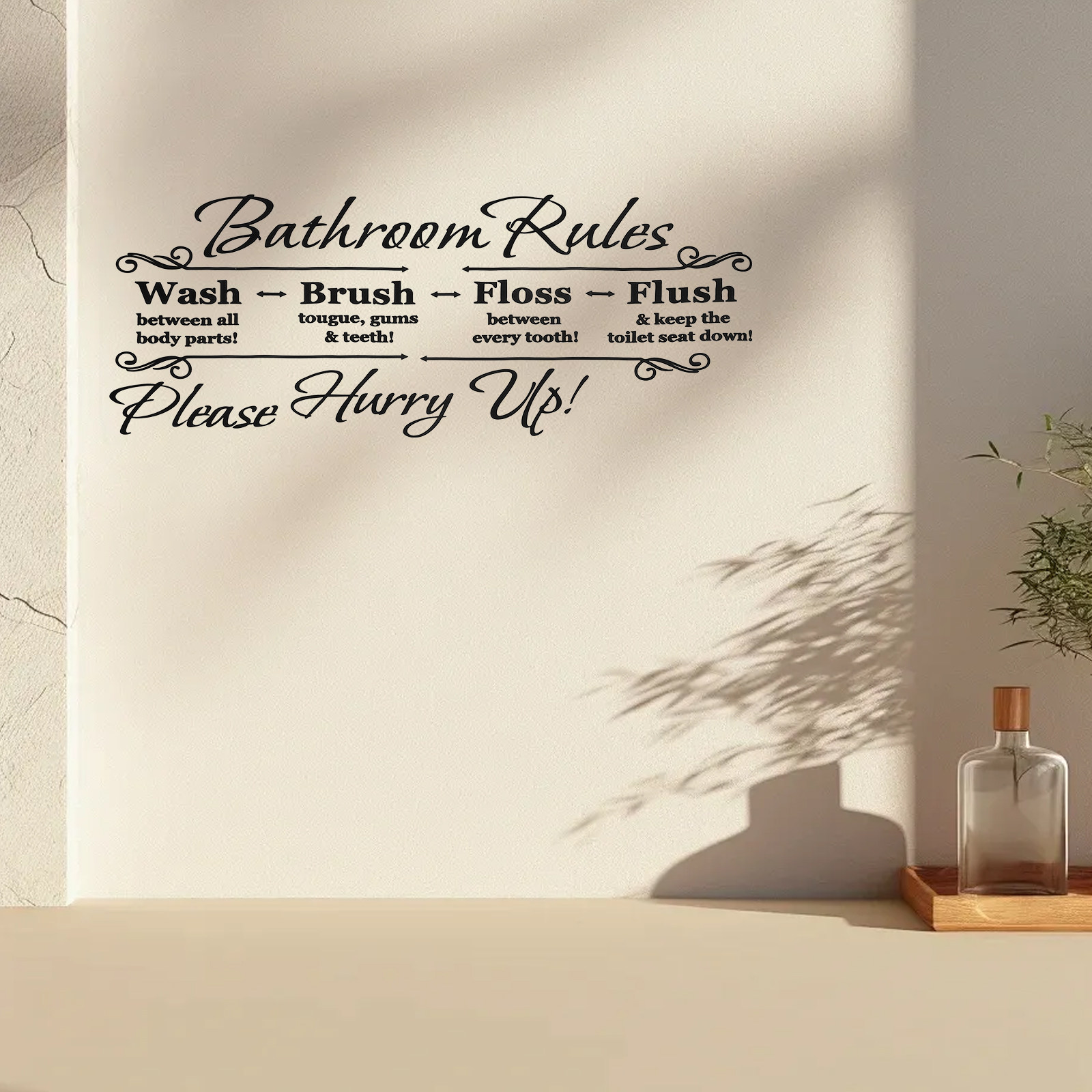 Bathroom Rules Wall Sticker Re - đánh giá và giá Home Bathroom Rules