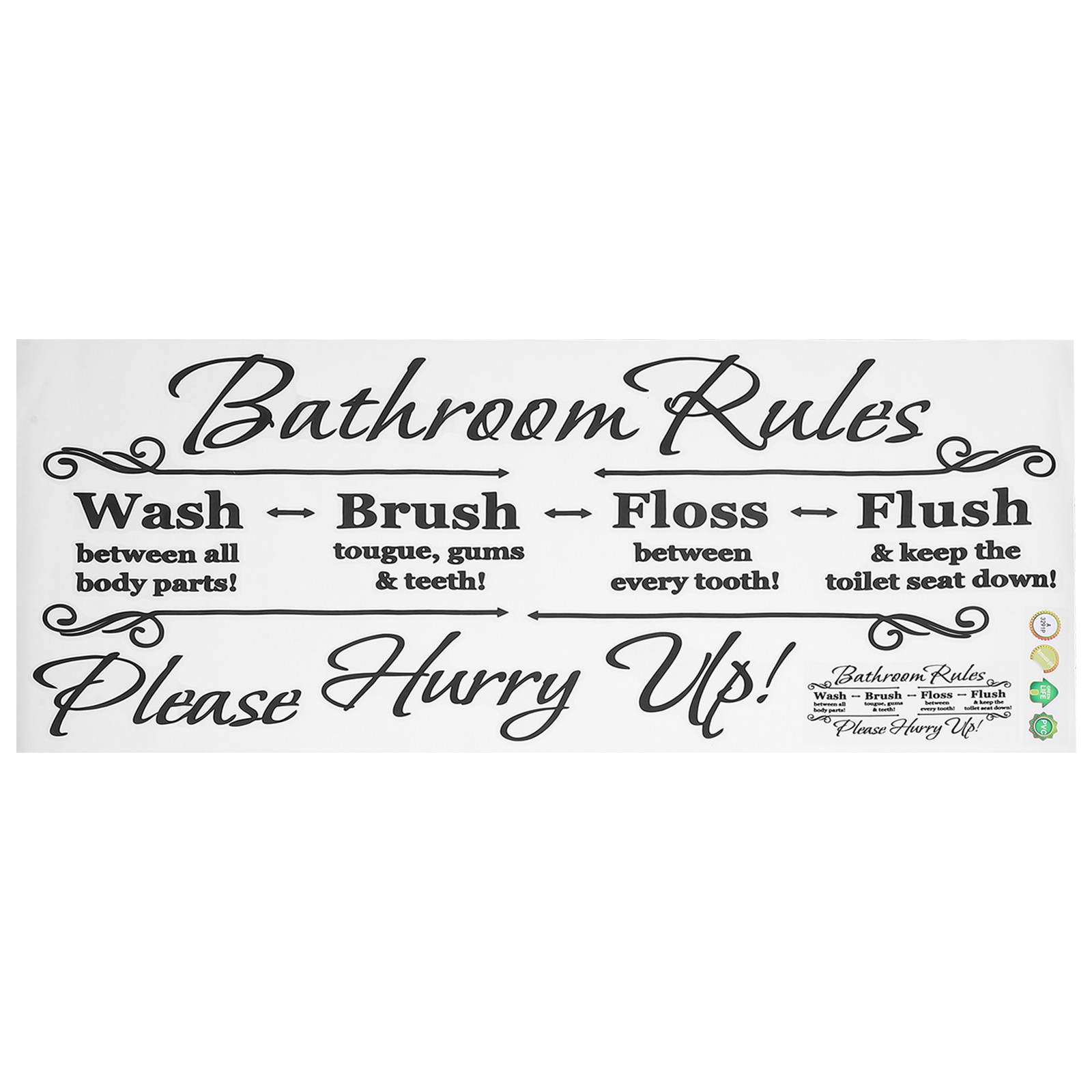 Bathroom Rules Wall Sticker Re - đánh giá và giá Home Bathroom Rules