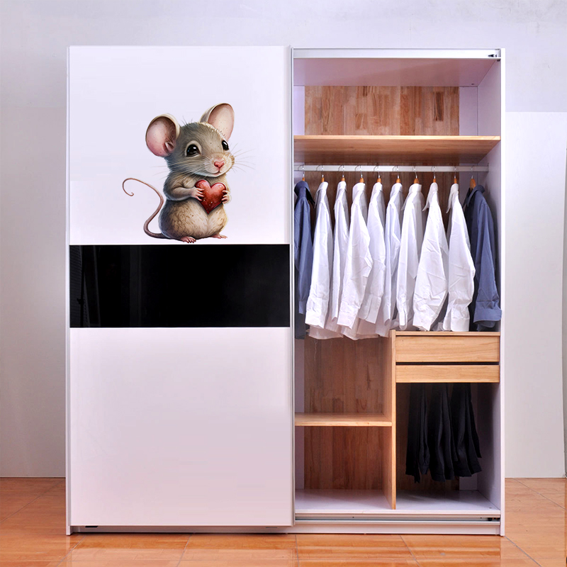 C228# Cute Mouse Wall Sticker  - đánh giá và giá Home Bathroom Wall Tiles