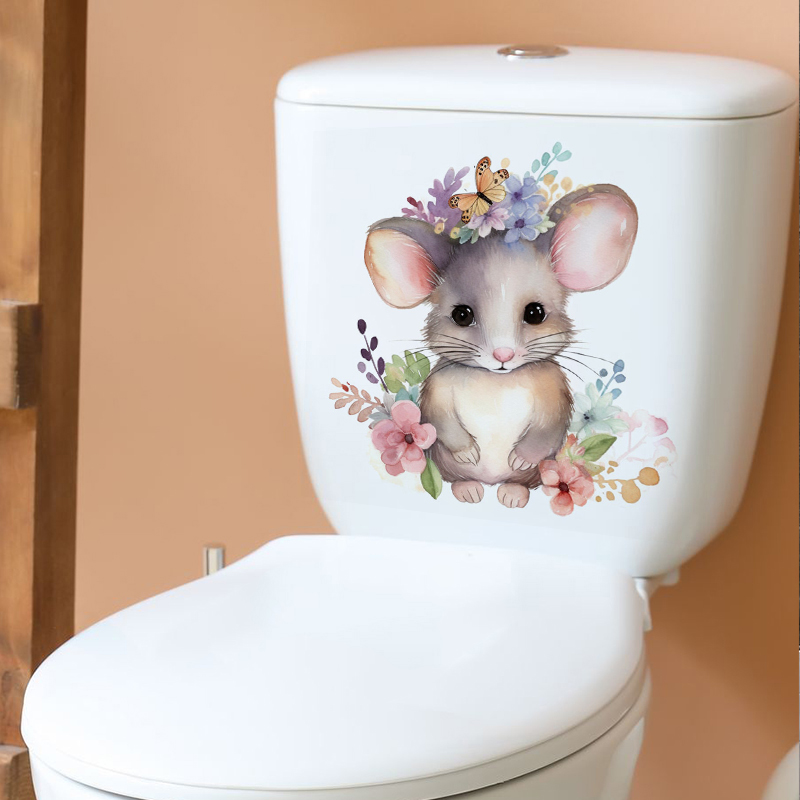 C228# Cute Mouse Wall Sticker  - đánh giá và giá Home Bathroom Wall Tiles