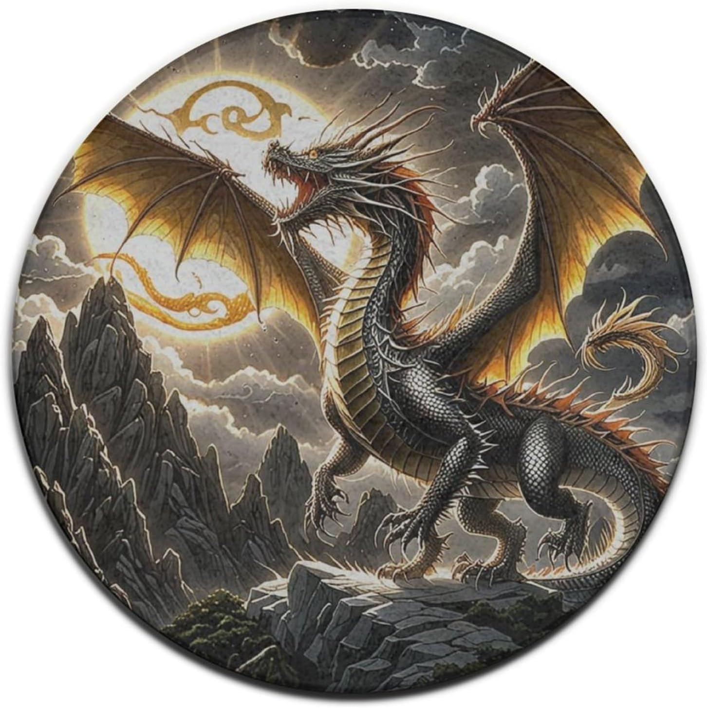 Majestic Dragon Round Rug Fant - đánh giá và giá Home Bathroom Scene