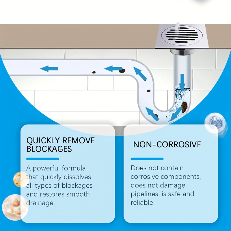 Powerful Drain Cleaner Powder, - đánh giá và giá Home Bathroom Cleaning
