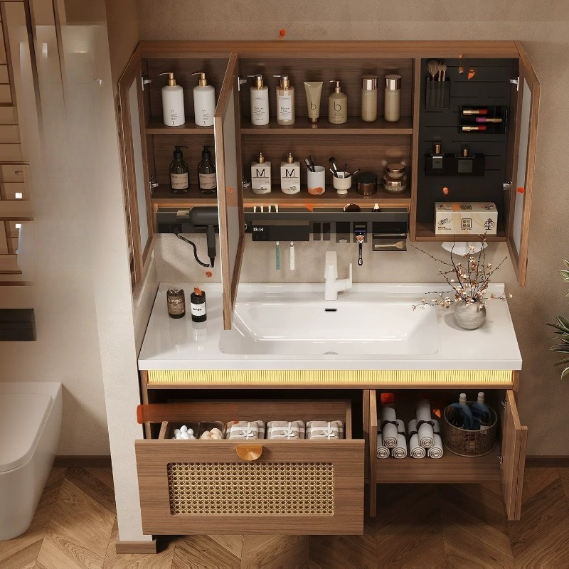 Wooden Storage Bathroom Cabine - đánh giá và giá Home Bathroom Partition Wall