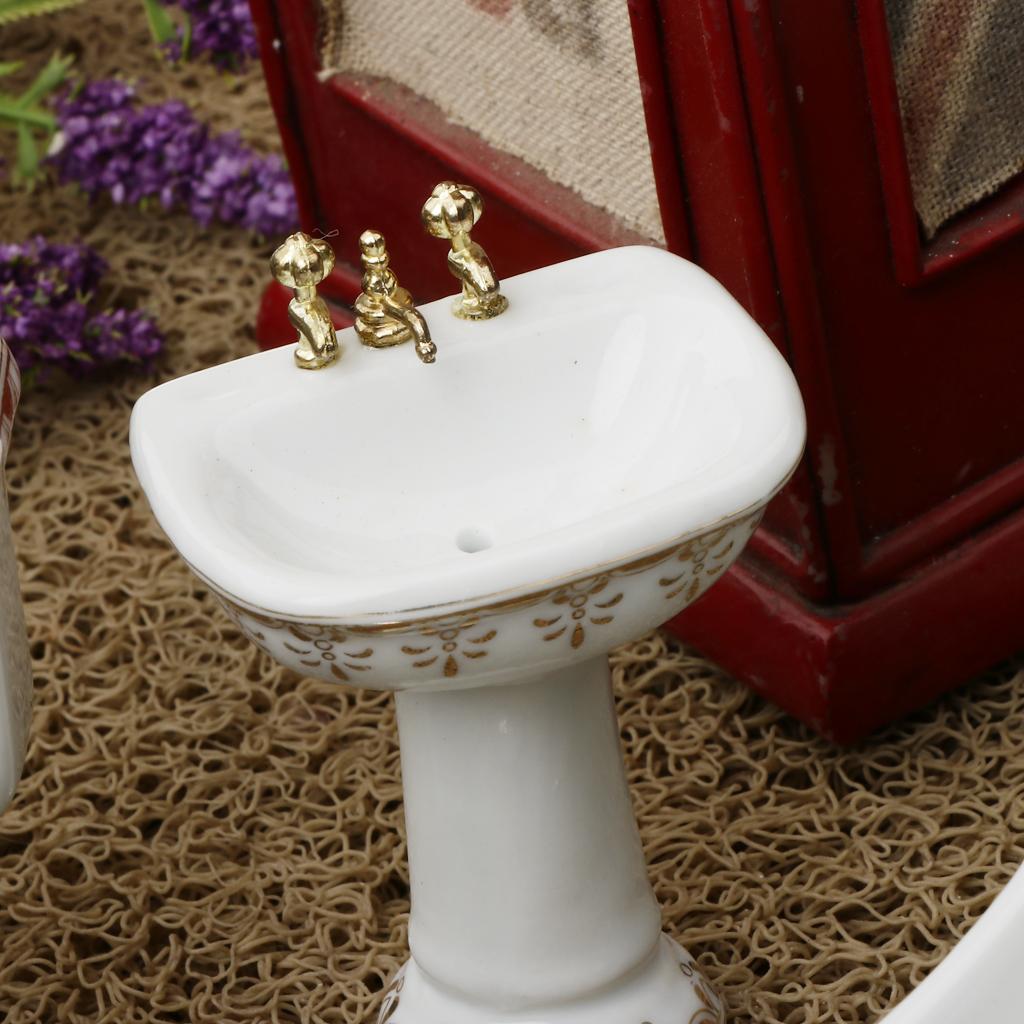 Ceramic Dollhouse Bathroom Set - đánh giá và giá Home Bathroom Scales
