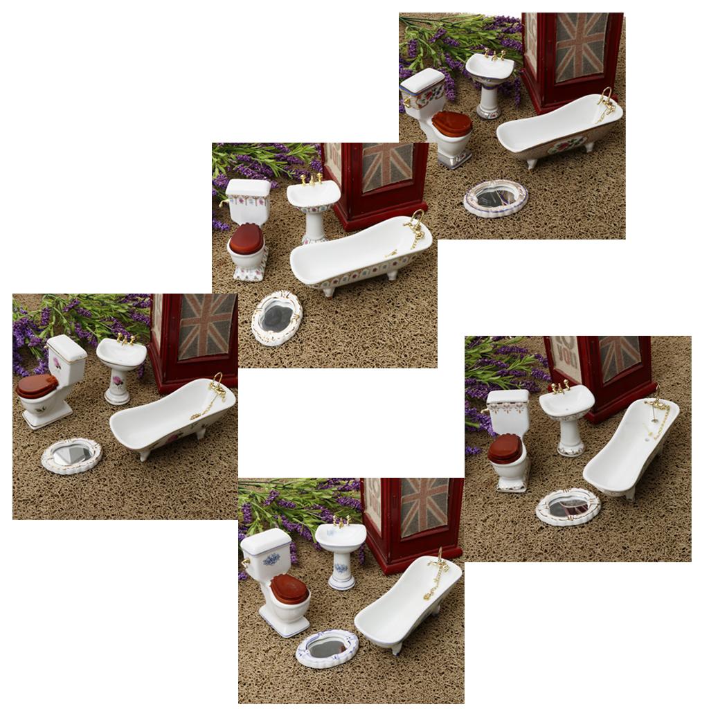 Ceramic Dollhouse Bathroom Set - đánh giá và giá Home Bathroom Scales