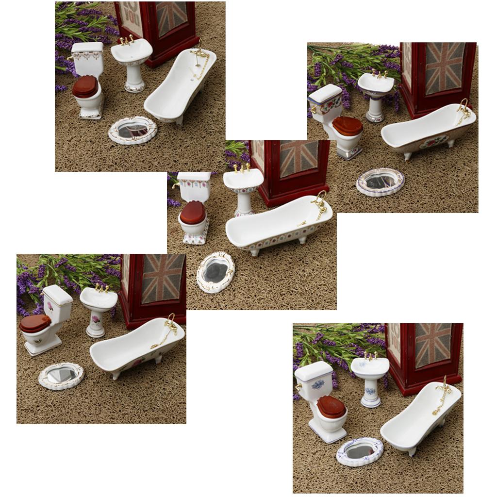 Ceramic Dollhouse Bathroom Set - đánh giá và giá Home Bathroom Scales