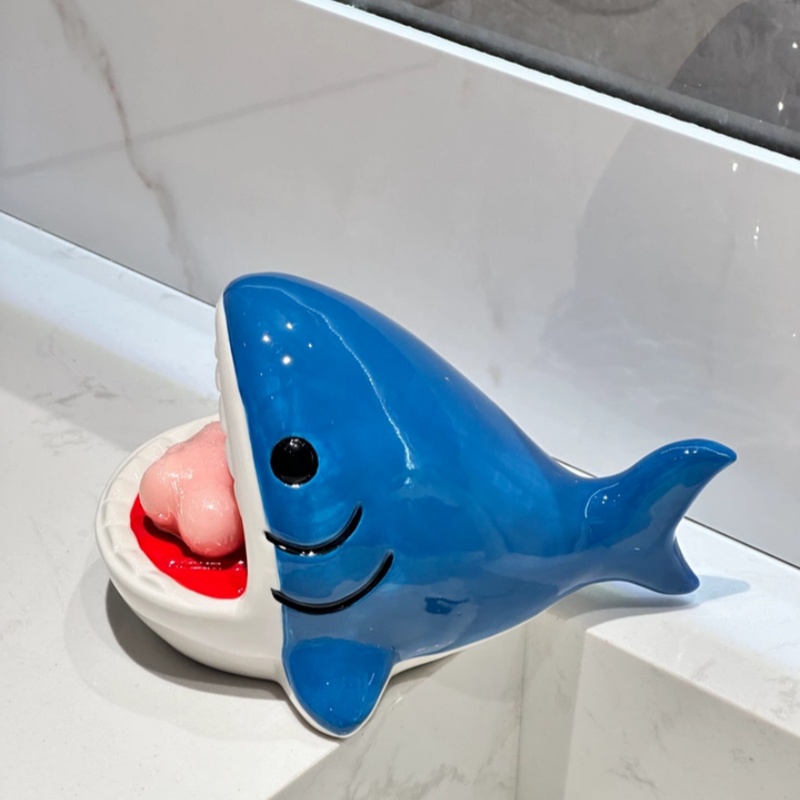 Cute Cartoon Big Mouth Shark S - đánh giá và giá Home Edit Bathroom Storage