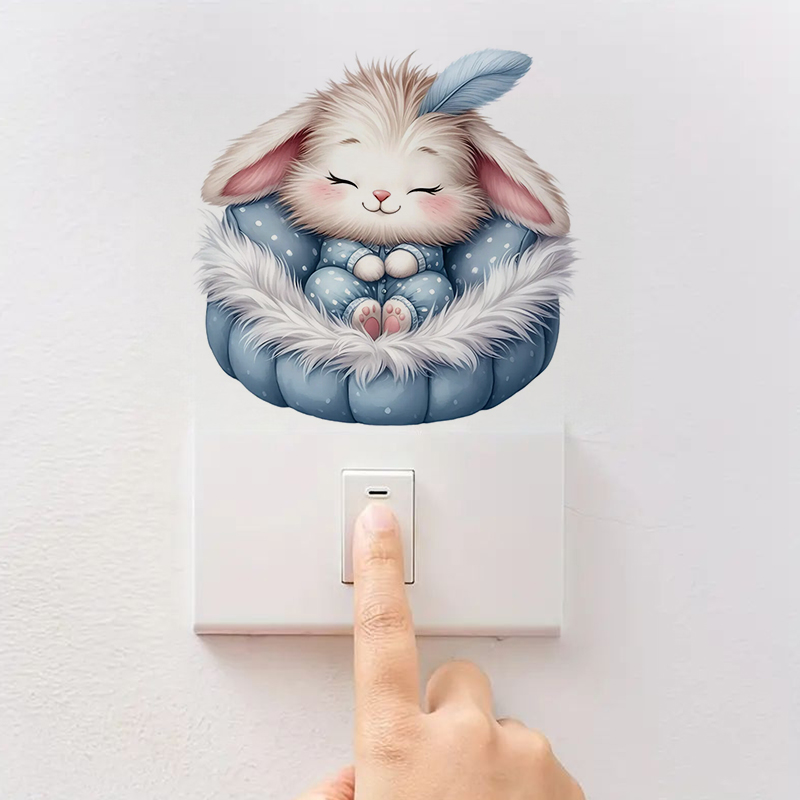 Cute Sleepy Bunny Sticker, Wat - đánh giá và giá Home Bathroom Wall Tiles