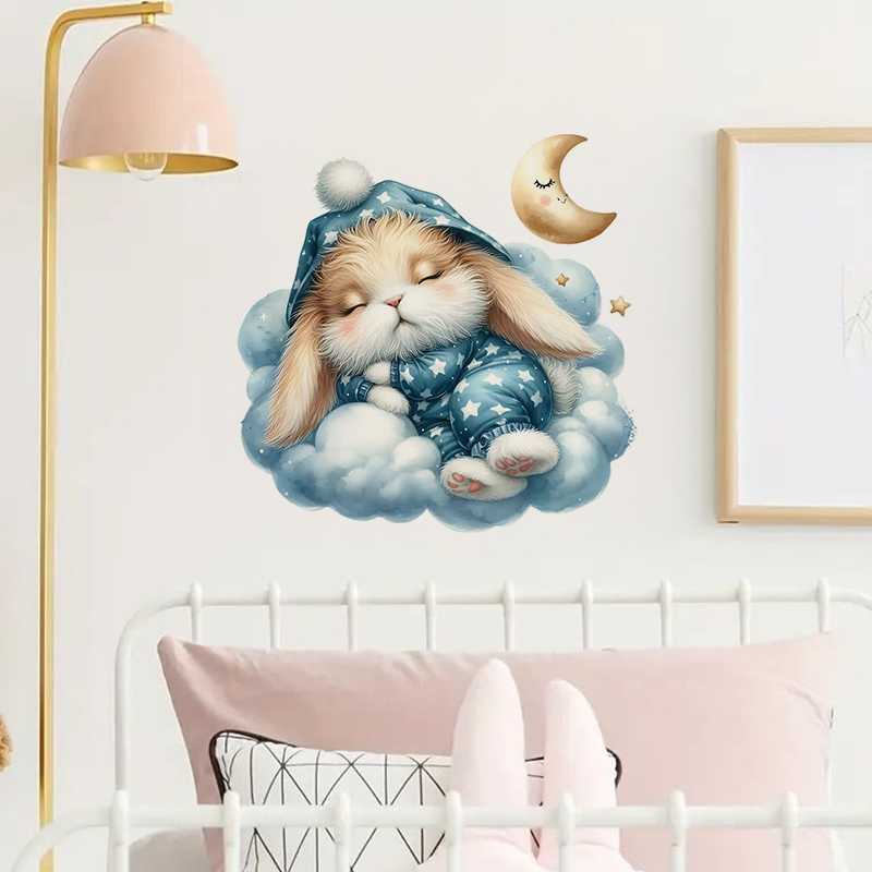 Cute Sleepy Bunny Sticker, Wat - đánh giá và giá Home Bathroom Wall Tiles