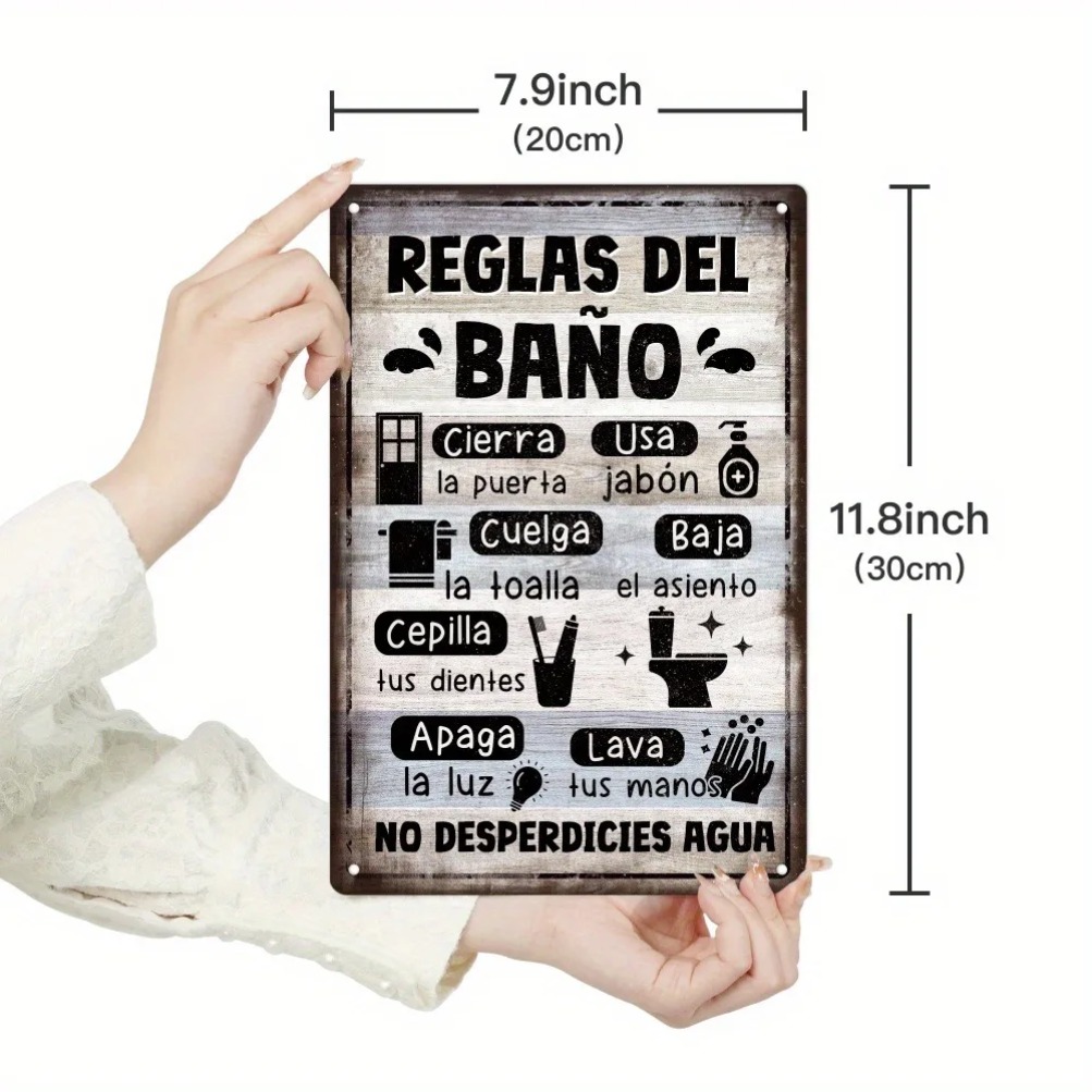 1pc Spanish Vintage Bathroom R - đánh giá và giá Home Bathroom Rules