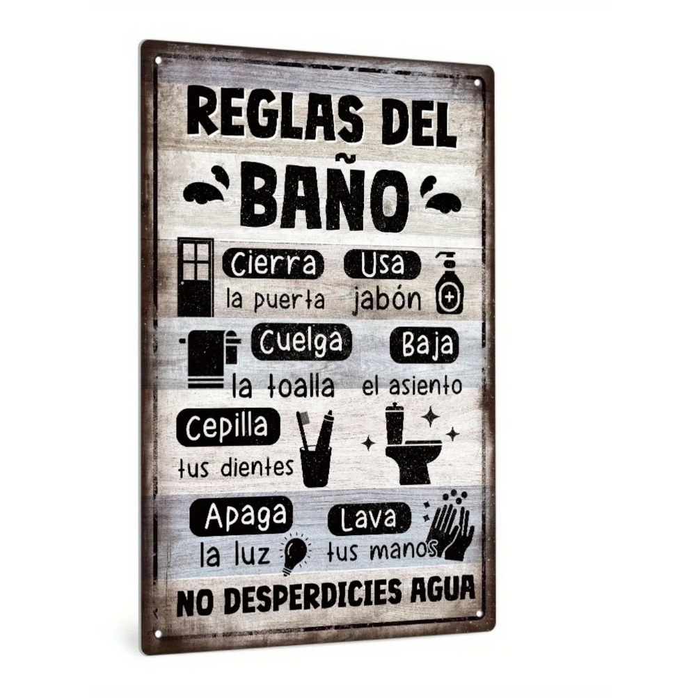 1pc Spanish Vintage Bathroom R - đánh giá và giá Home Bathroom Rules