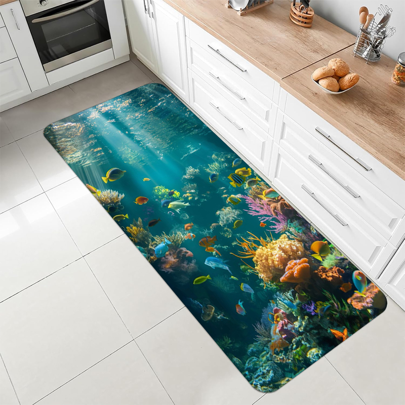 Underwater Ocean Coral Fish Ru - đánh giá và giá Home Bathroom Scene