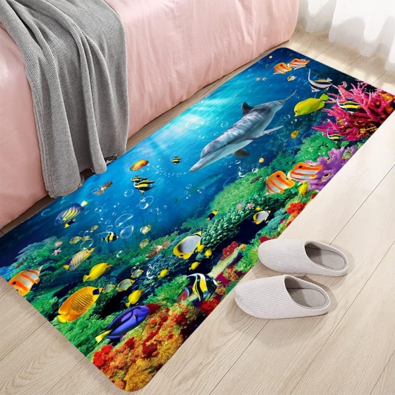 Underwater Ocean Coral Fish Ru - đánh giá và giá Home Bathroom Scene