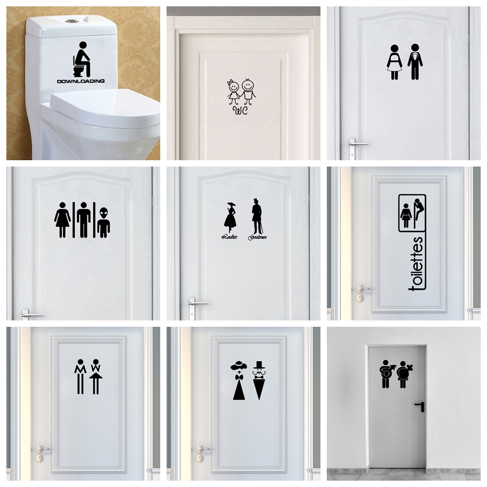 1 pc Cartoon Style Toilet and  - đánh giá và giá Home Bathroom Wall Tiles