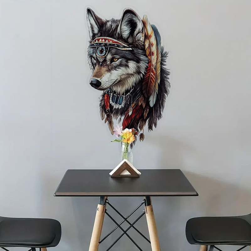 QT36# 1pc Cool Indian Wolf Sti - đánh giá và giá Home Bathroom Wall Tiles