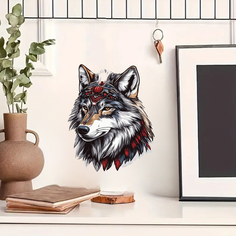 QT36# 1pc Cool Indian Wolf Sti - đánh giá và giá Home Bathroom Wall Tiles