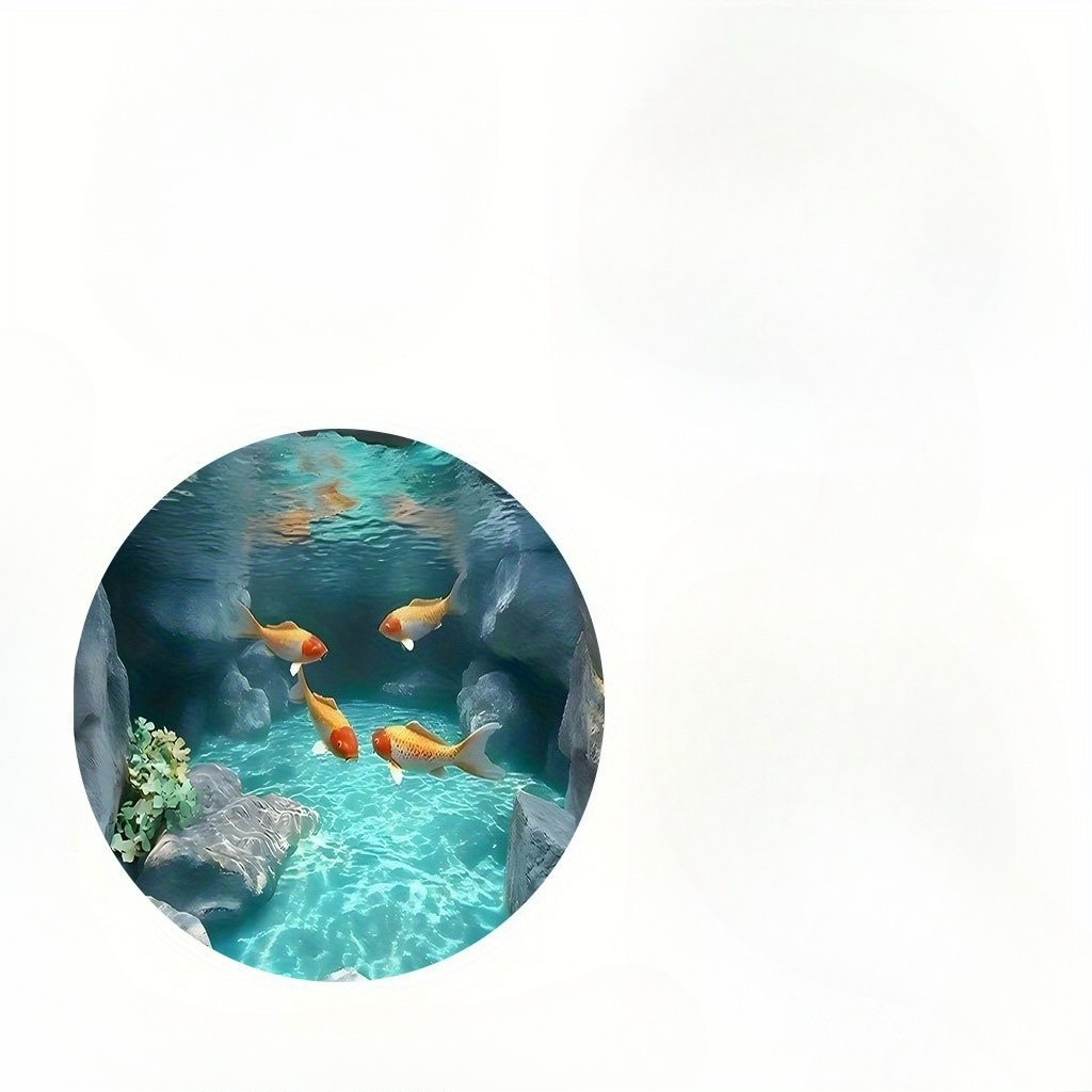 Koi Fish Pond Round Rug Fleece - đánh giá và giá Home Bathroom Scene