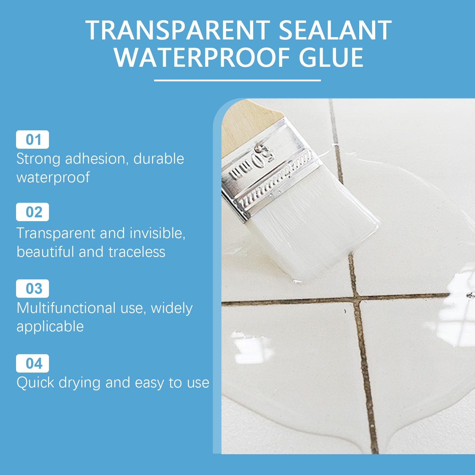 Transparent Waterproof Sealant - đánh giá và giá Home Bathroom Wall Tiles