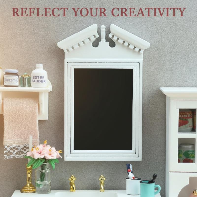 White Mirror Dollhouse Bathroo - đánh giá và giá Home Bathroom Scales