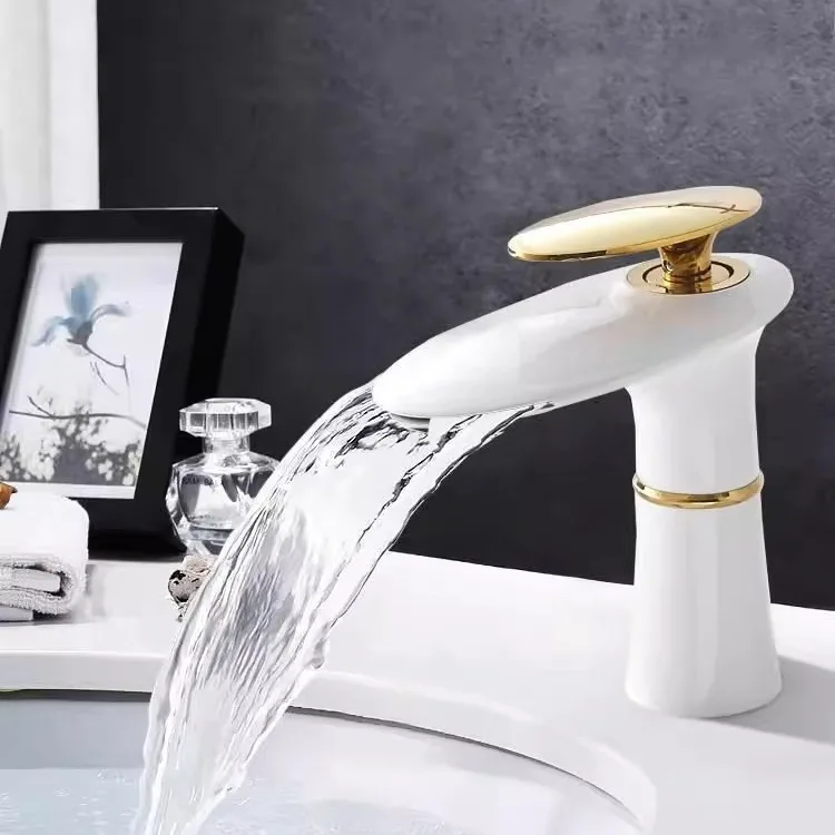 Waterfall Basin Faucet White G - đánh giá và giá Home Hardware Bathroom Faucets