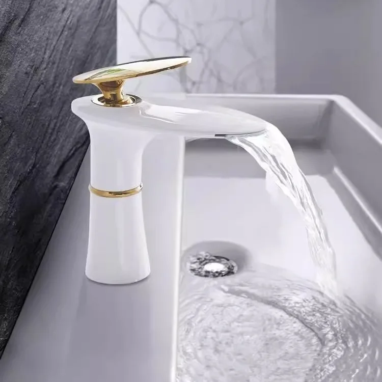 Waterfall Basin Faucet White G - đánh giá và giá Home Hardware Bathroom Faucets