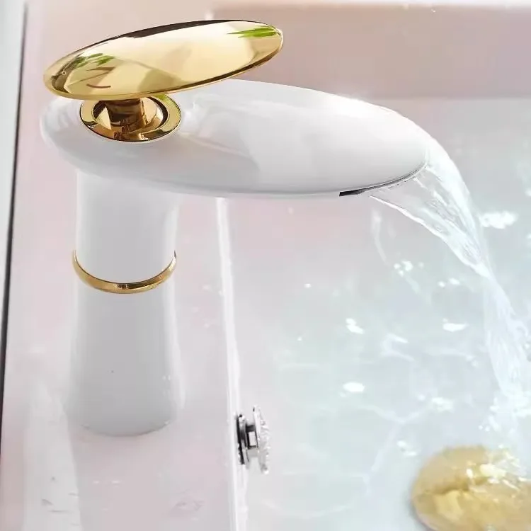 Waterfall Basin Faucet White G - đánh giá và giá Home Hardware Bathroom Faucets